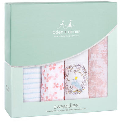 Aden and Anais - Classic Swaddles - Birdsong (4 Pack) - swaddle - Aden and Anais - Afterpay - Zippay Carry Them Close