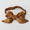 Snuggle Hunny Kids - Linen Bow Pre-Tied Headband Wrap - Mustard