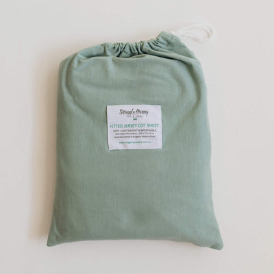 Snuggle Hunny Kids - Fitted Cot Sheet - Sage