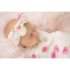 Snuggle Hunny Kids - Jersey Baby Wrap Swaddle & Topknot (Set) - Hunny Blossom