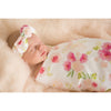 Snuggle Hunny Kids - Jersey Baby Wrap Swaddle & Topknot (Set) - Hunny Blossom