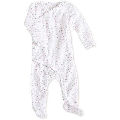 Long Sleeve kimono one-piece Sleepsuit - Lovely Mini Hearts - Clothing - Aden and Anais - Afterpay - Zippay Carry Them Close