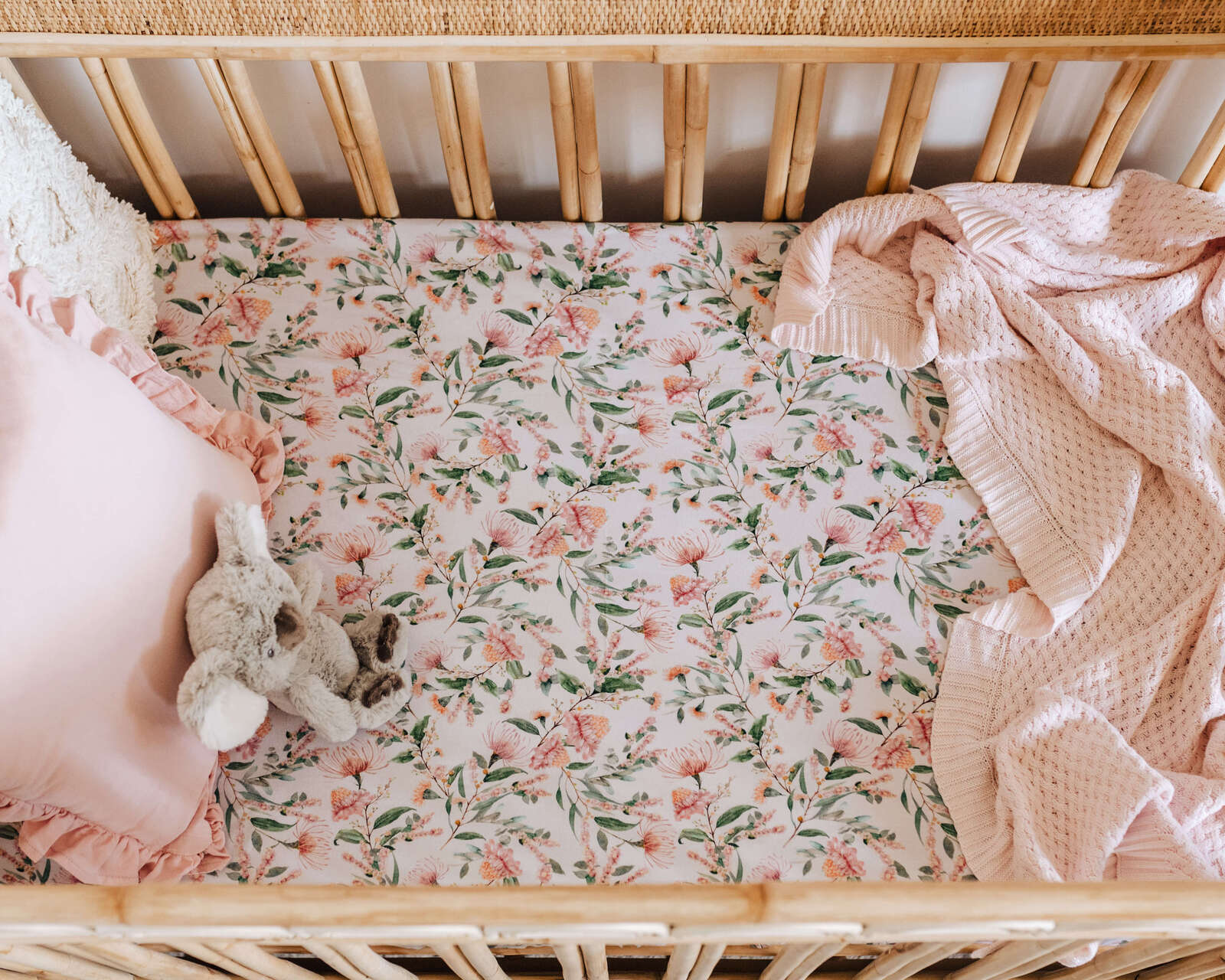 Snuggle Hunny Kids - Cotton Muslin Cot Sheet - Wattle