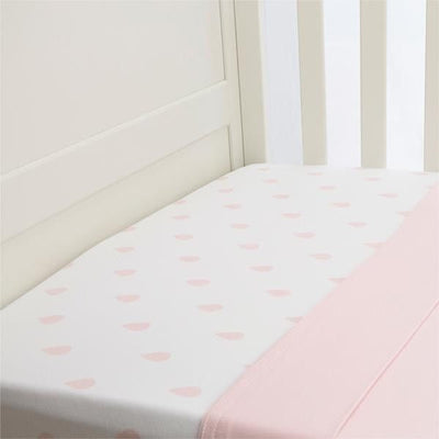 Lil Fraser - Cot Sheet 2 Piece Set (Pink Raindrop Fitted with Pink Flat) - Bedding - L'il Fraser - Afterpay - Zippay Carry Them Close