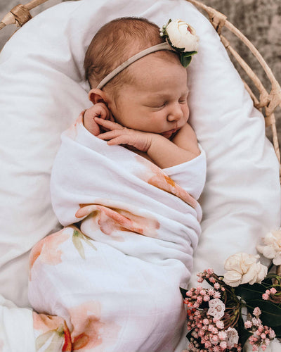 Snuggle Hunny Kids - Organic Muslin Wrap - Sorbet Bloom