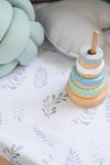Snuggle Hunny Kids - Fitted Cot Sheet - Wild Fern