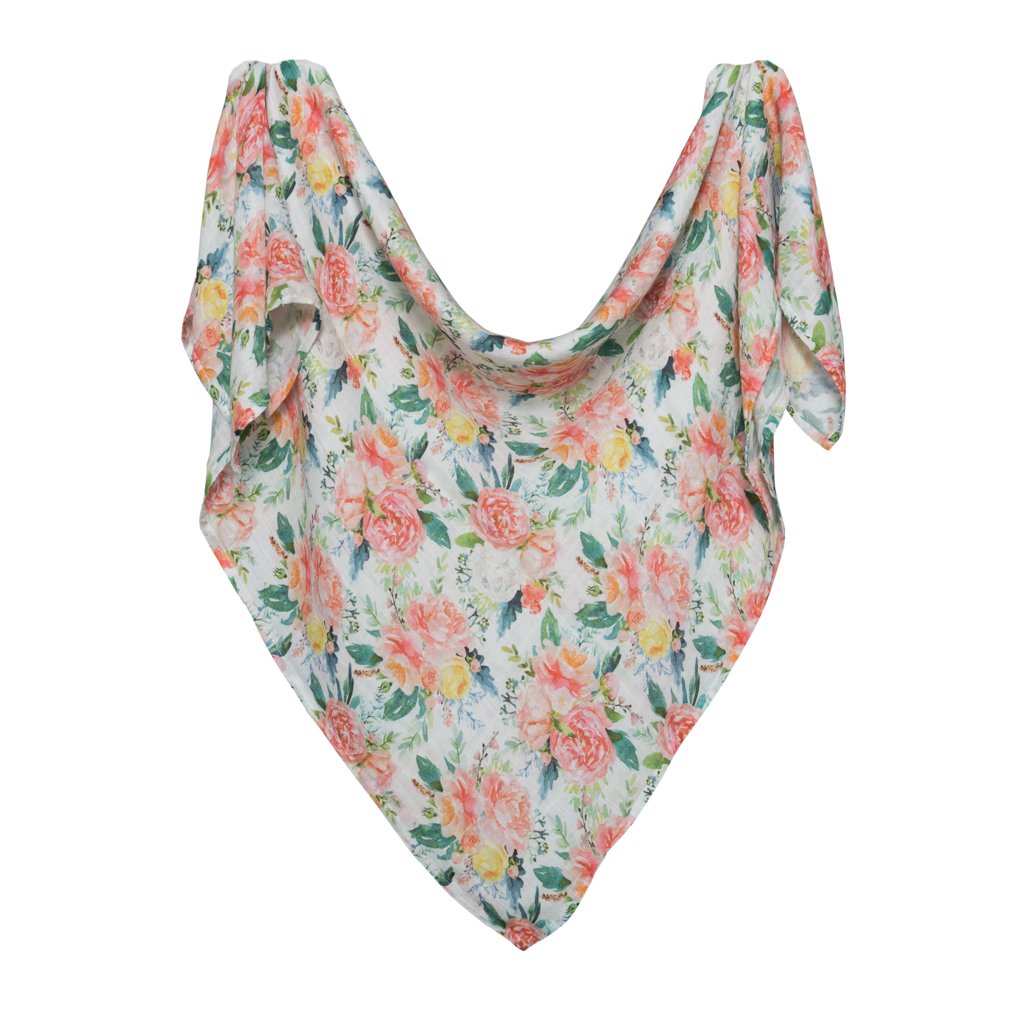 Posh Peanut - Muslin Bamboo Baby Swaddle Wrap (Set 2) - Pastel Floral