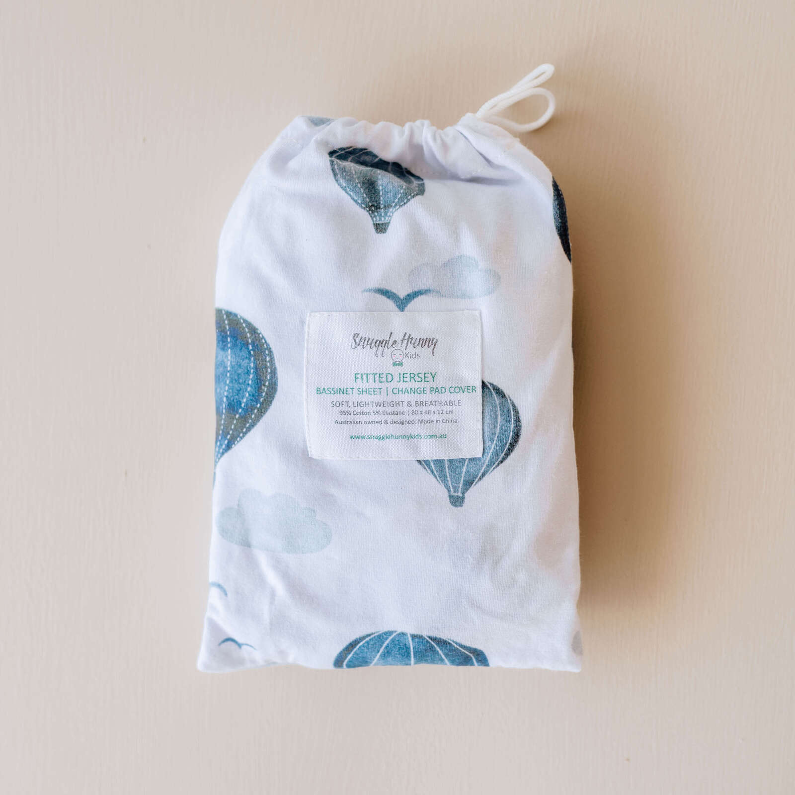 Snuggle Hunny Kids - Bassinet Fitted Sheet / Change Pad Cover - Cloud Chaser