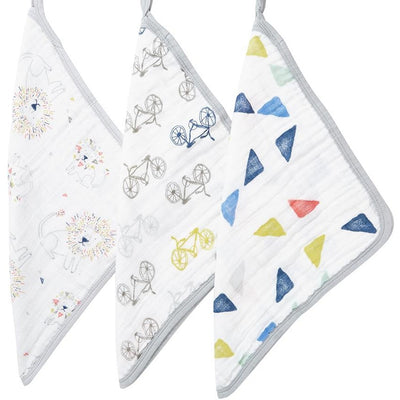 Aden and Anais - Wash Cloth Set - Leader of The Pack - Bath - Aden and Anais - Afterpay - Zippay Carry Them Close