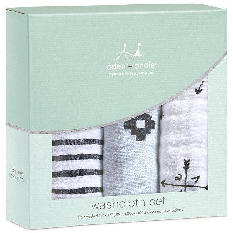 Aden and Anais - Wash Cloth Set - Lovestruck - Bath - Aden and Anais - Afterpay - Zippay Carry Them Close