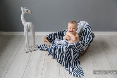 Lenny Lamb - Small Muslin Bamboo Square - Zebra