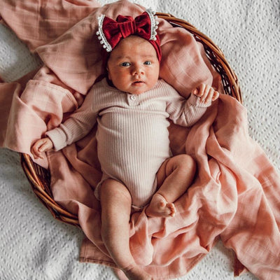 Snuggle Hunny Kids - Organic Muslin Wrap - Vintage Blush