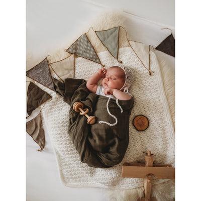 Snuggle Hunny Kids - Organic Muslin Wrap - Dusty Olive