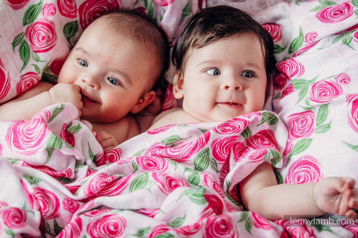 Lenny Lamb - Small Muslin Bamboo Square - Rose Blossom