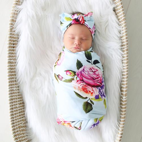 Posh Peanut - Bamboo Baby Swaddle Set - Country Rose