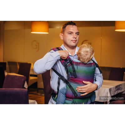 Lenny Lamb - LennyUp LITTLE HERRINGBONE IMPRESSION DARK - Baby Carrier - Lenny Lamb - Afterpay - Zippay Carry Them Close