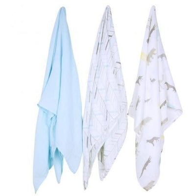 Weegoamigo Muslin Swaddle Wrap - Ark Adventure (3pk) - Swaddle - Weegoamigo - Afterpay - Zippay Carry Them Close