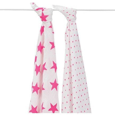 Aden and Anais - Swaddle - Fluro Pink (2 set) - swaddle - Aden and Anais - Afterpay - Zippay Carry Them Close