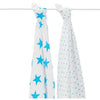 Aden and Anais - Swaddle - Fluro Blue (2 set) - swaddle - Aden and Anais - Afterpay - Zippay Carry Them Close