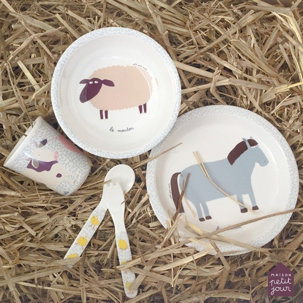 Petit Jour - 5 Piece Tableware Gift Set - Farm Yard