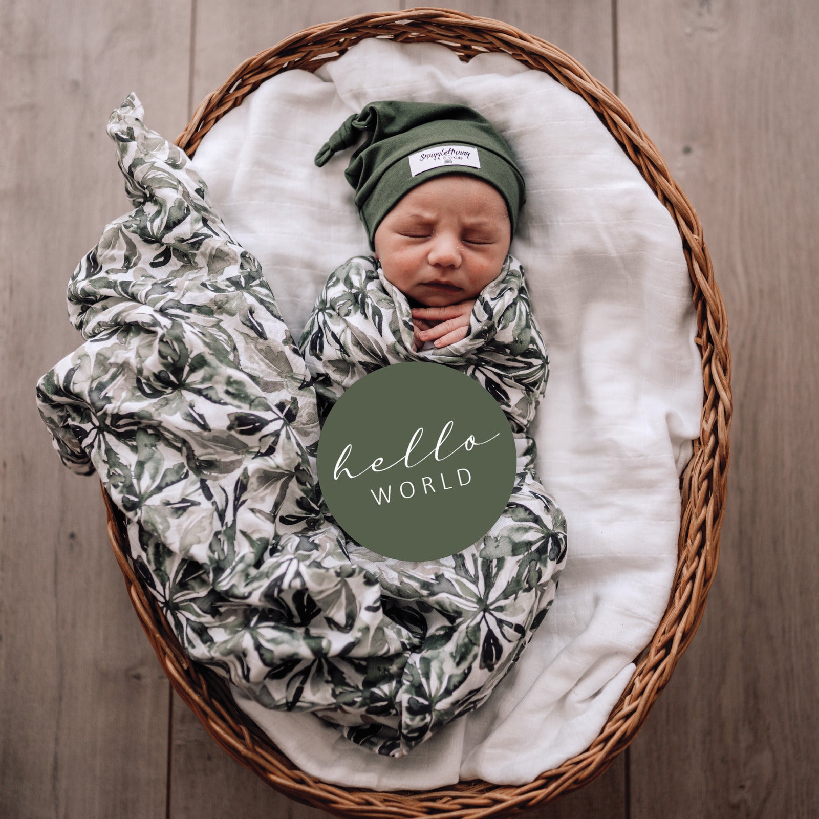Snuggle Hunny Kids - Organic Muslin Wrap - Evergreen