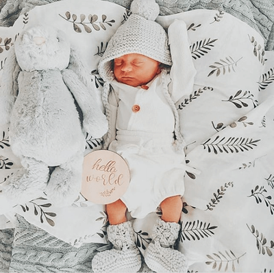 Snuggle Hunny Kids - Organic Muslin Wrap -Wild Fern Warm Grey