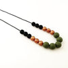 Copper + Olive + Black Silicone Necklace - Teething Necklace - Nature Bubz - Afterpay - Zippay Carry Them Close
