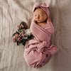 Snuggle Hunny Kids - Jersey Baby Wrap Swaddle & Topknot (Set) - Jewel