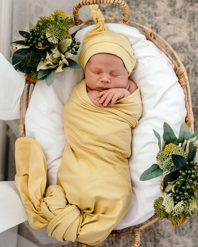 Snuggle Hunny Kids - Jersey Baby Wrap Swaddle & Beanie (Set) - Gelato