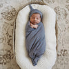 Snuggle Hunny Kids - Jersey Baby Wrap Swaddle & Beanie (Set) - Indigo