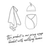 Snuggle Hunny Kids - Jersey Baby Wrap Swaddle & Beanie (Set) - Alaska