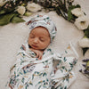 Snuggle Hunny Kids - Jersey Baby Wrap Swaddle & Beanie (Set) - Eucalypt