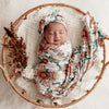Snuggle Hunny Kids - Jersey Baby Wrap Swaddle & Topknot (Set) - Florence