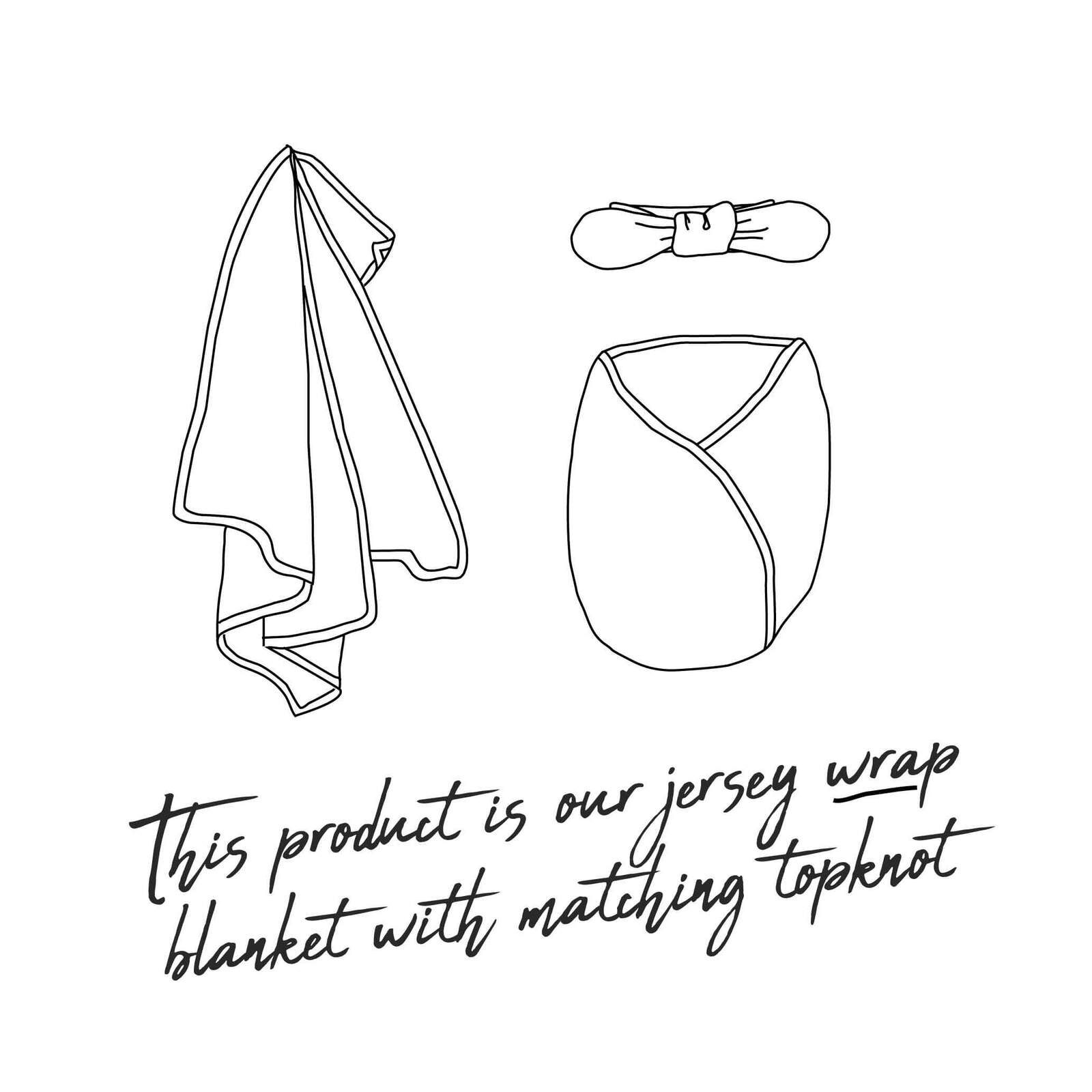 Snuggle Hunny Kids - Jersey Baby Wrap Swaddle & Topknot (Set) - Belle