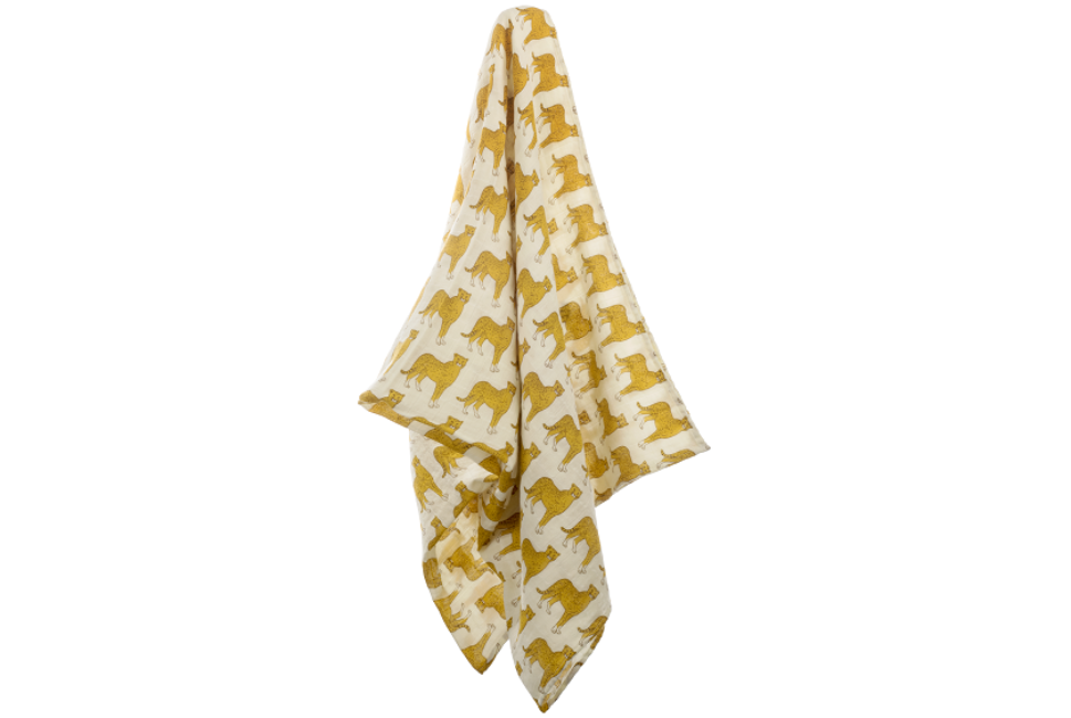 Milkbarn - Organic Muslin Baby Swaddle - Cheetah