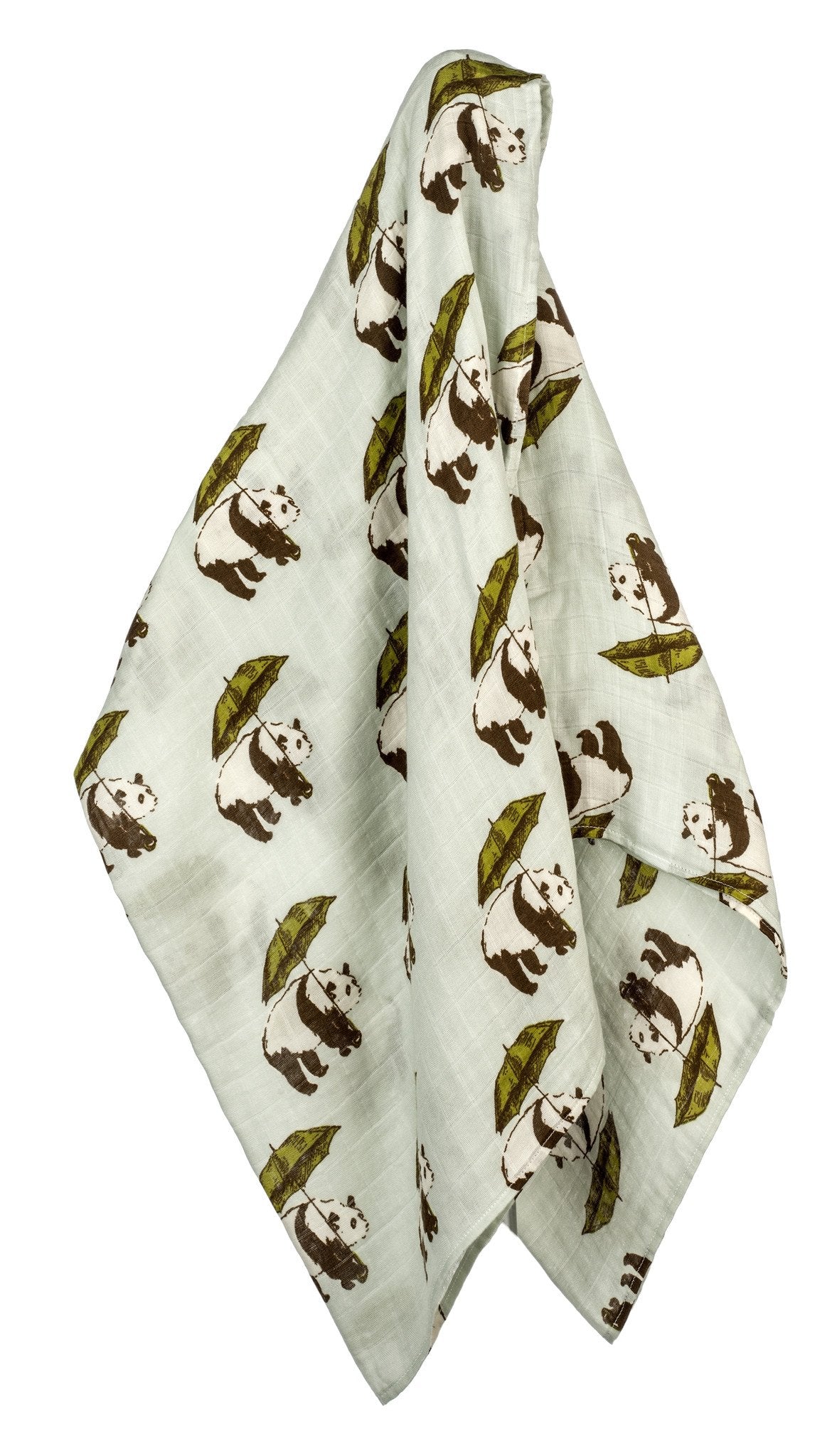 Milkbarn - Bamboo Baby Swaddle - Blue Green Panda