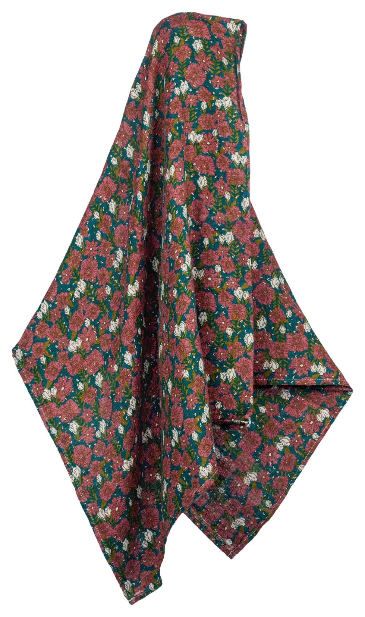 Milkbarn - Bamboo Baby Swaddle - Teal Floral