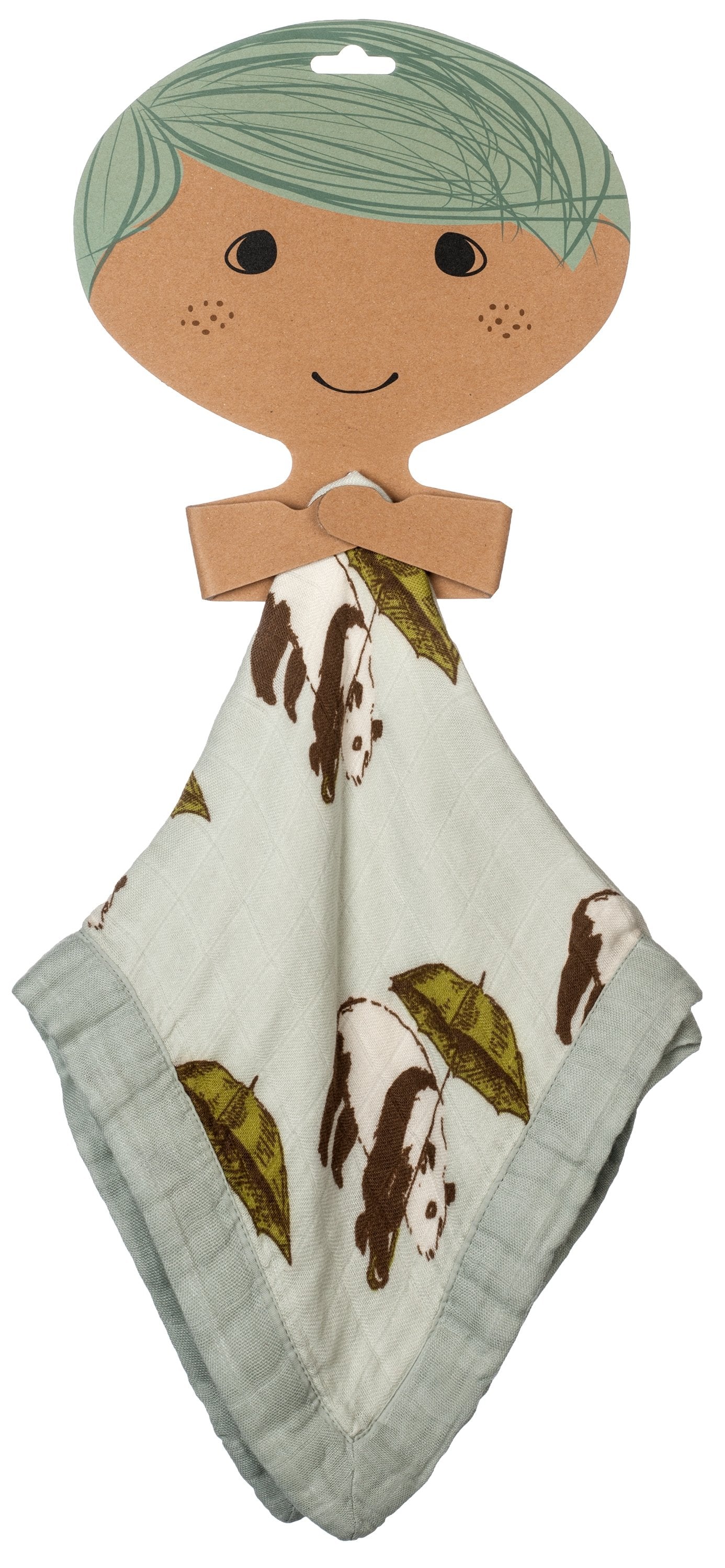 Milkbarn - Mini Lovely Comforter Bamboo - Blue Panda