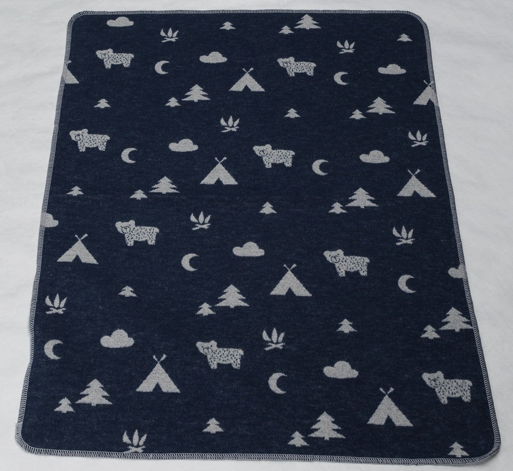 Emotion & Kids - Bassinet Blanket - NAVY CAMPING JUWEL