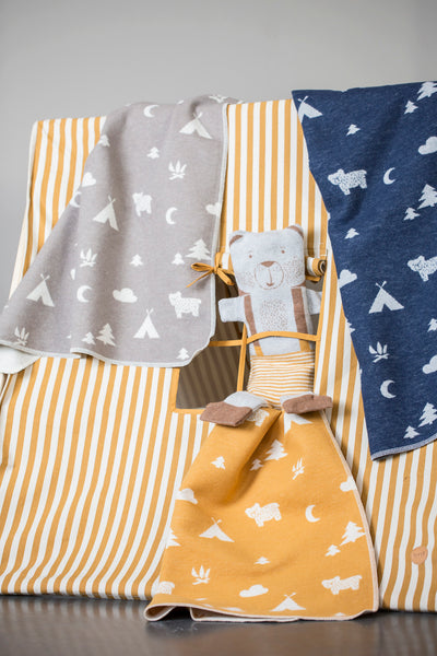Emotion & Kids - Bassinet Blanket - NAVY CAMPING JUWEL
