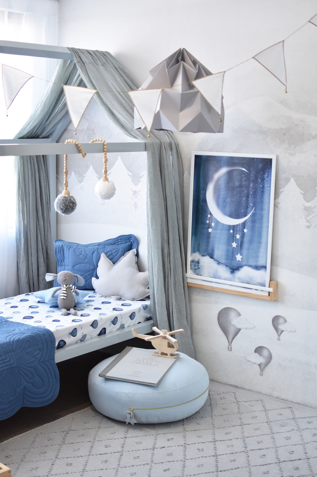 Snuggle Hunny Kids - Fitted Cot Sheet - Cloud Chaser