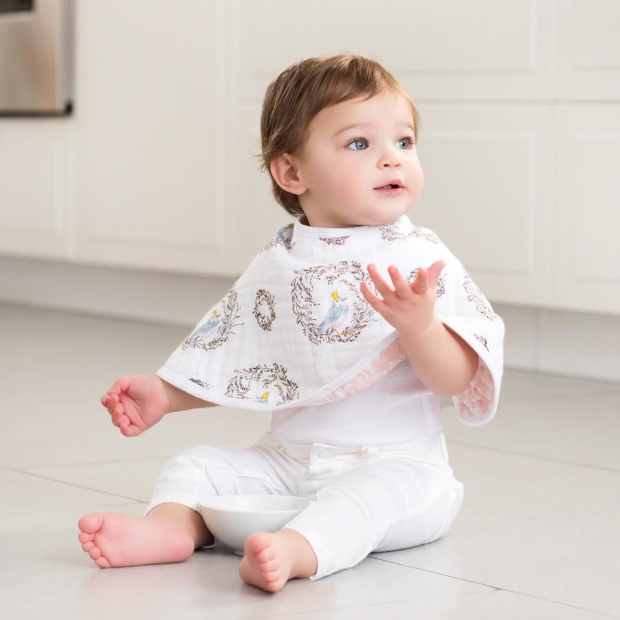 Aden and Anais - Burpy Bib (2 Set) - Birdsong - Clothing - Aden and Anais - Afterpay - Zippay Carry Them Close