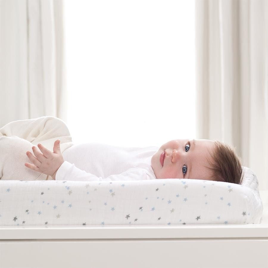 Aden and Anais - Changing Pad Cover - Twinkle Night Sky - nursery - Aden and Anais - Afterpay - Zippay Carry Them Close