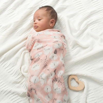 Aden and Anais - Silky Soft Bamboo Muslin Swaddle - Pretty Petals