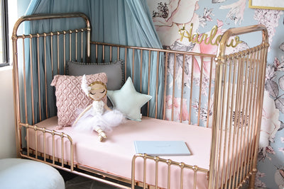 Snuggle Hunny Kids - Fitted Cot Sheet - Lullaby Pink