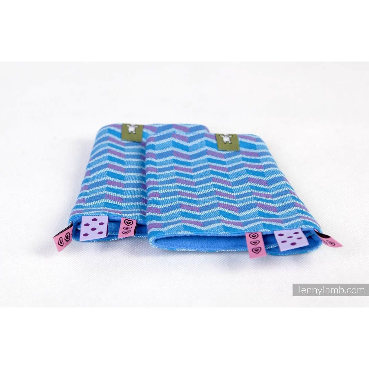 Lenny Lamb - Suck Pads and Reach Strap Set - Zig Zag Turquoise & Pink, , Carrier Accessories, Lenny Lamb, Carry Them Close  - 3
