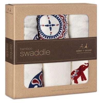 Aden and Anais - Bamboo swaddles (Diwali 3 Pack) - swaddle - Aden and Anais - Afterpay - Zippay Carry Them Close