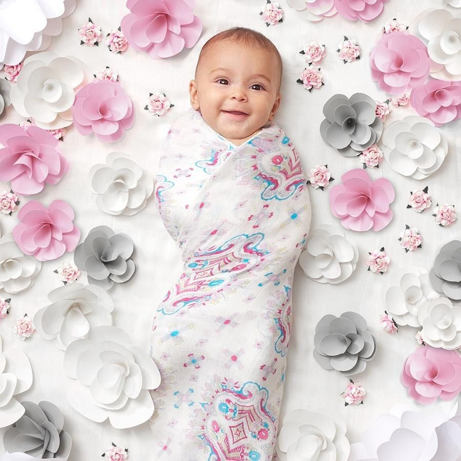 Aden and Anais - Swaddles Flower Child (3 Pack) - swaddle - Aden and Anais - Afterpay - Zippay Carry Them Close