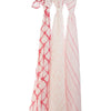 Aden and Anais - Bamboo Silky Soft Swaddles (Berry Shibori - 3 Pack) - swaddle - Aden and Anais - Afterpay - Zippay Carry Them Close