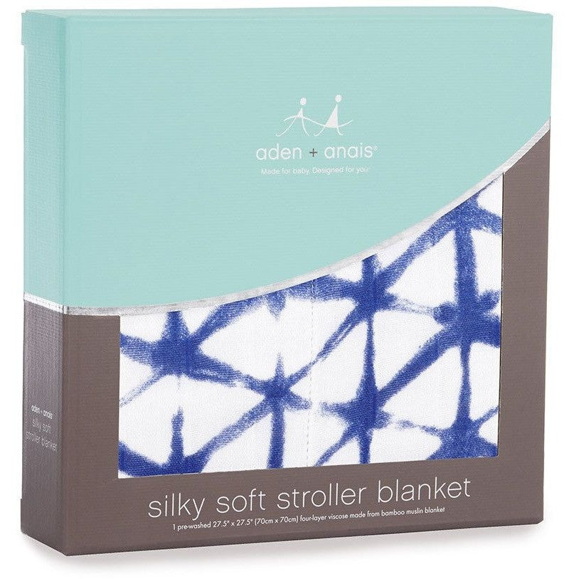 Aden and Anais - Stroller Blanket - Indigo Shibori - Baby Blankets - Aden and Anais - Afterpay - Zippay Carry Them Close